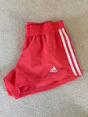 adidas Coral/Bright Pink Athletic Shorts